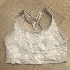 Lululemon Energy Bra sz 10 Gray/white